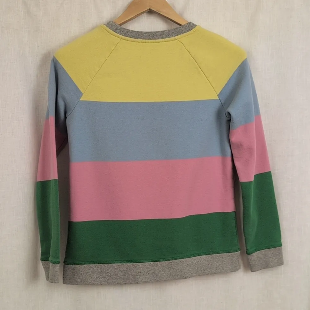 Boden Striped Raglan Colorblock Sweatshirt XS Pink - Image 2