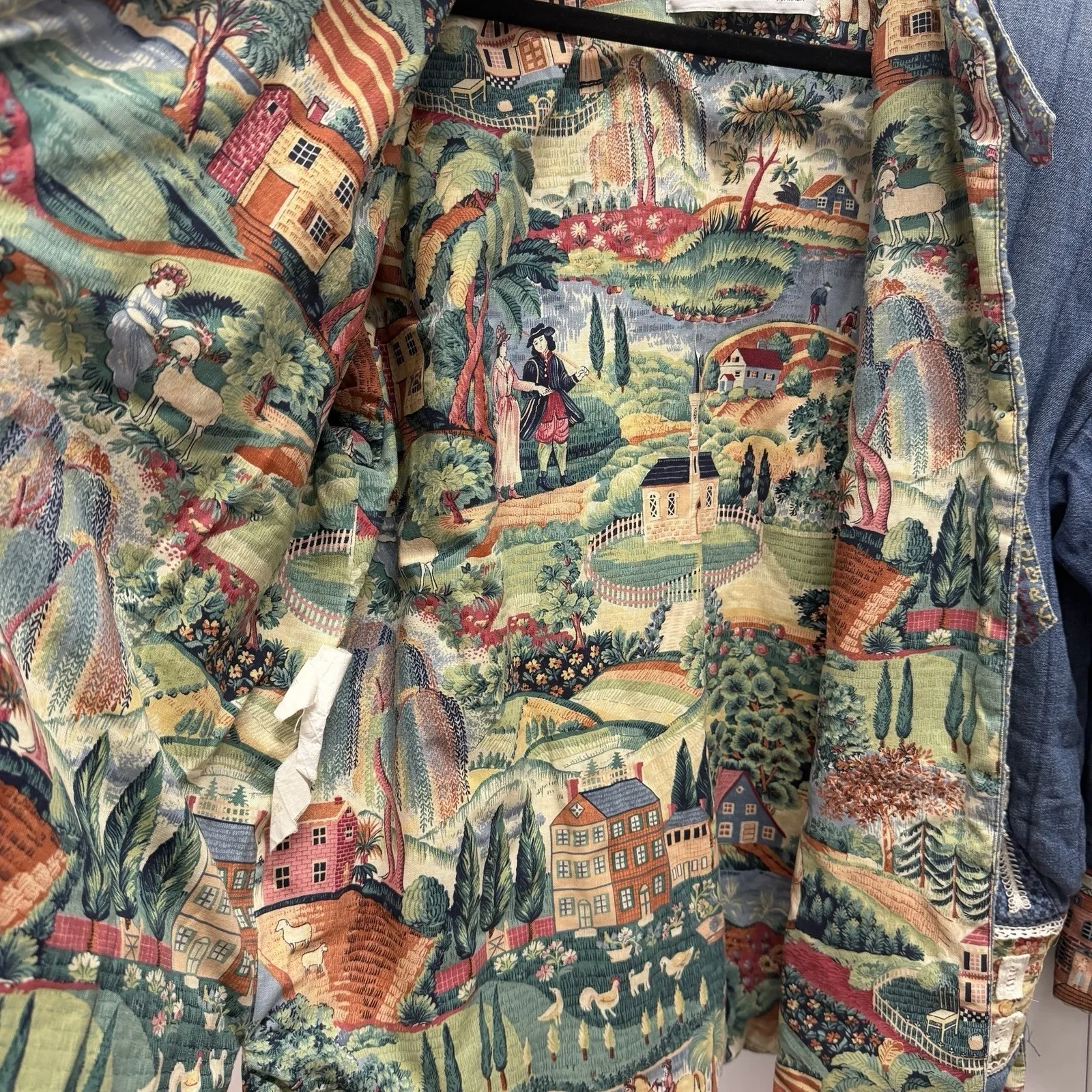 Suttles & Seawinds Vicki Lynn Bardon Vintage Women's Denim Jacket Size OS Small Blue - Image 9