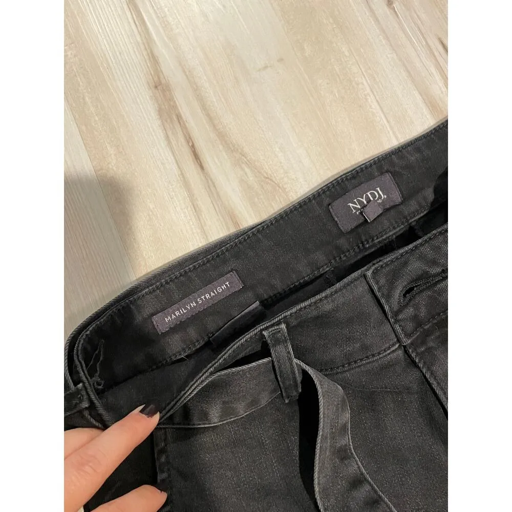 NYDJ Not your daughters jeans Marilyn Straight jeans with belt dark wash 10P - Image 6