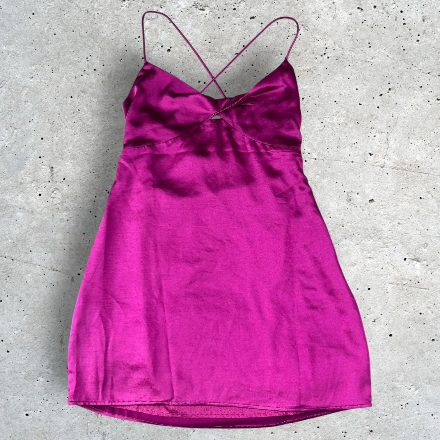 Revolve Superdown Purple Satin Slip Mini Dress XL‎ Club Coquette Julieta $82 NEW - Image 4