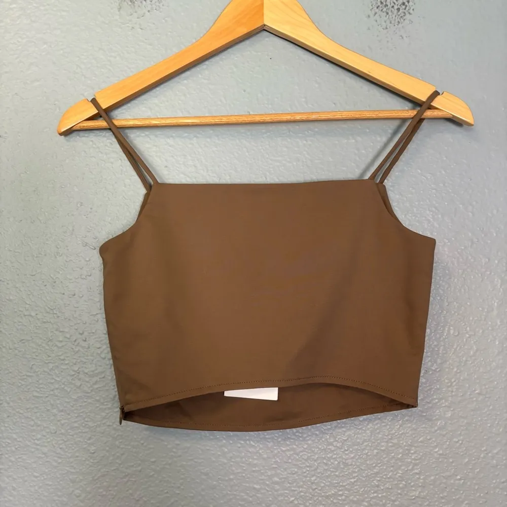 NWT & Other Stories Brown Strappy Crop‎ Top Square Neck 2 Summer Minimal Preppy - Image 6