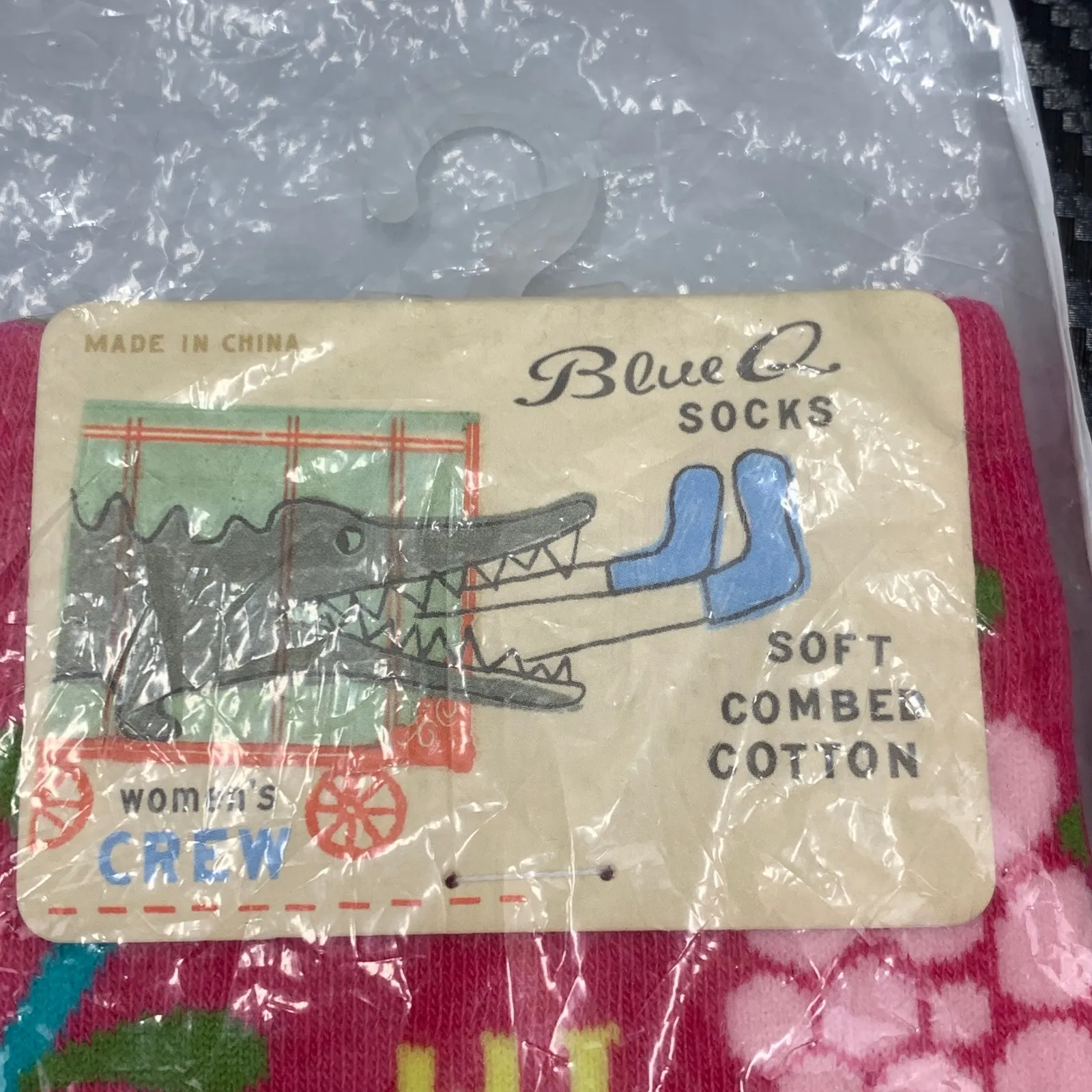 Blue‎ Q Socks Hi I Don't Care Crew Socks Soft Combed Cotton Women's NEW - Image 3