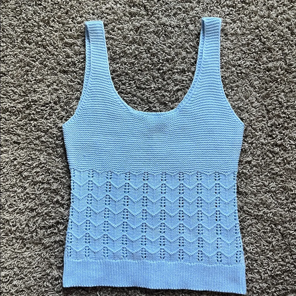 SO  Juniors' Pointelle Sweater Tank Top - Image 3