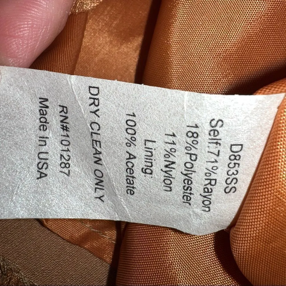 NEW Alexia Admor Y2K Bronze Shimmer Ruffle Mini Dress NWT Size Small - Image 8