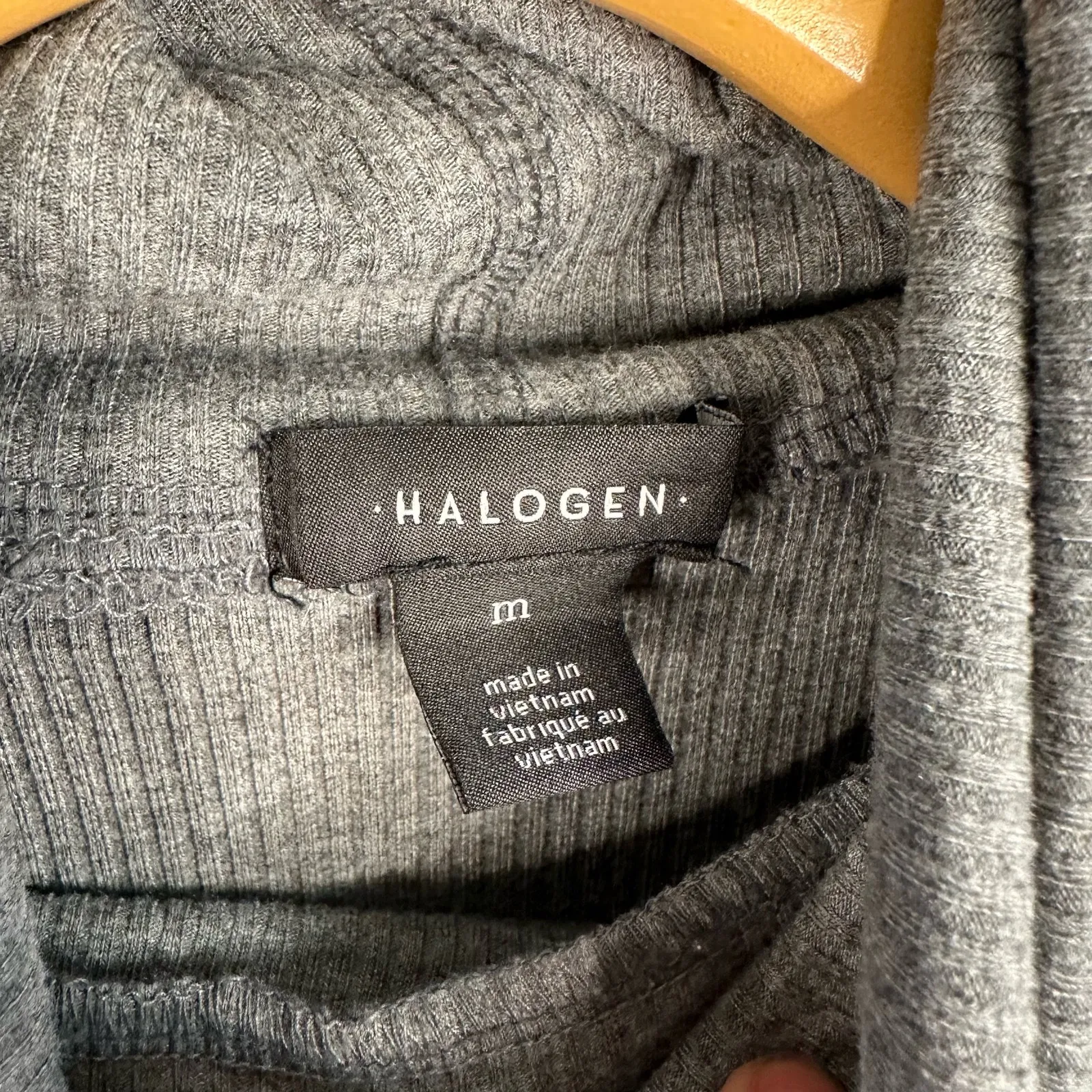 Halogen Womens Ribbed Turtleneck Pullover Sweater Gray size Medium - Image 6