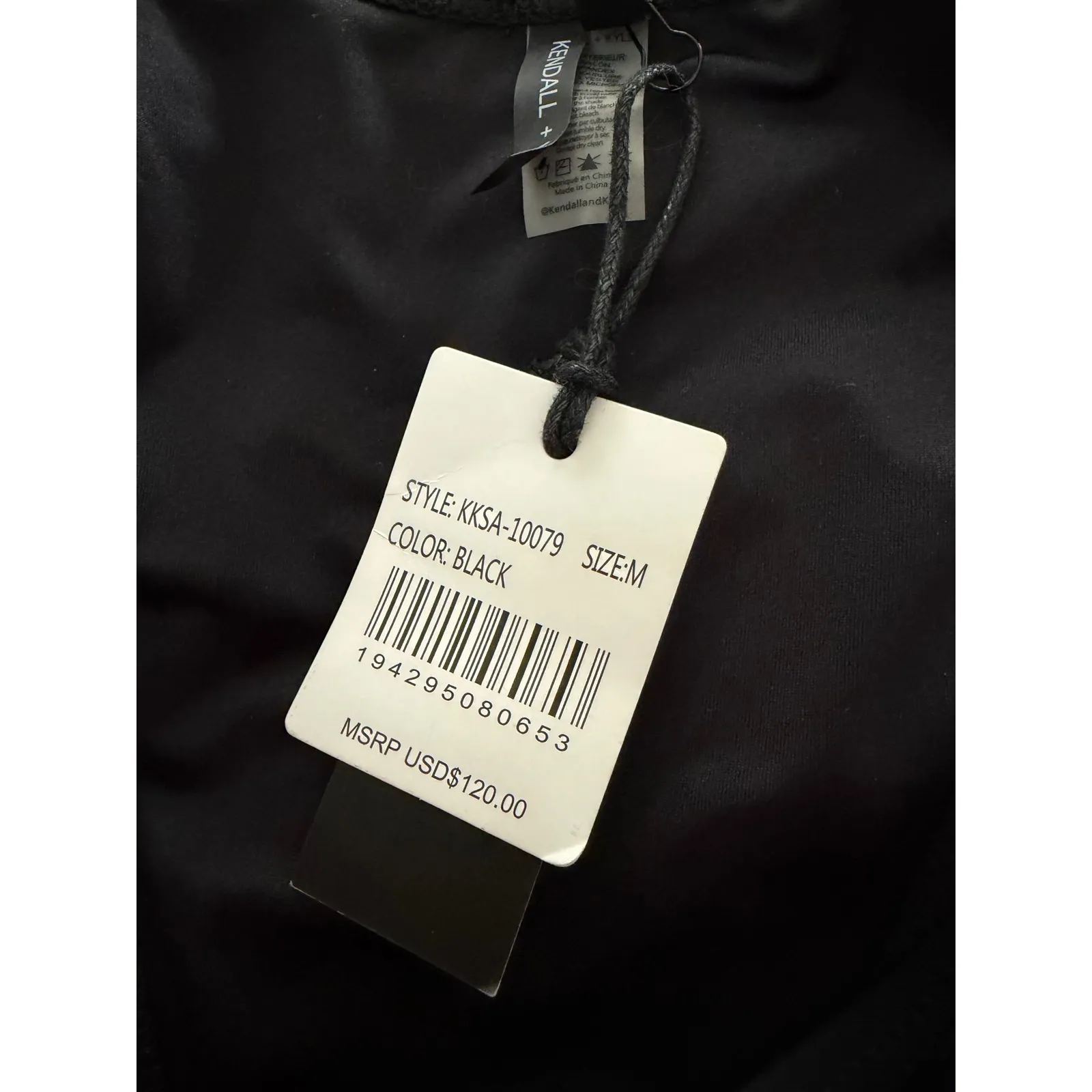 Kendall & Kylie Cheeky Thin Strap Bikini Bottom Black NWT Medium Sexy Vacation - Image 5