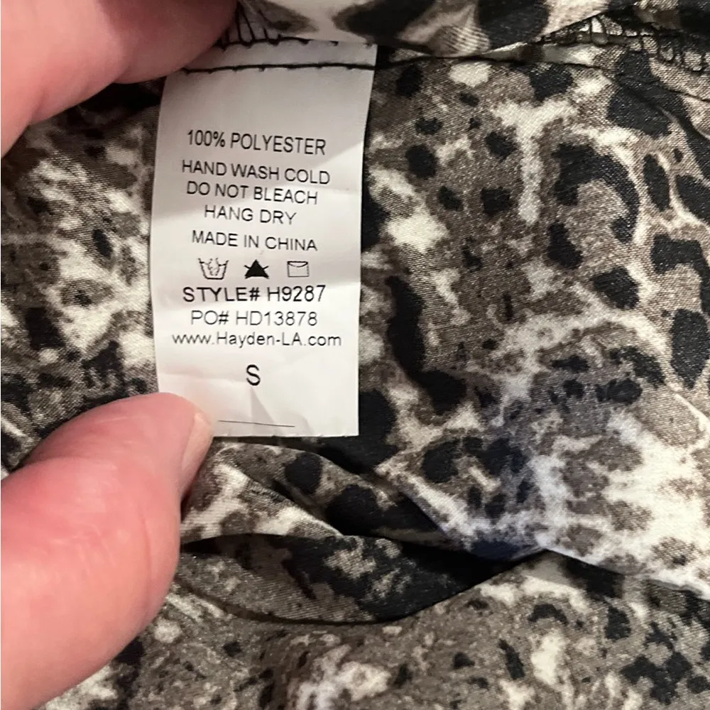 NWT Hayden Los Angeles Leopard Snake Animal Print Sleeveless Baby Doll Dress S - Image 9