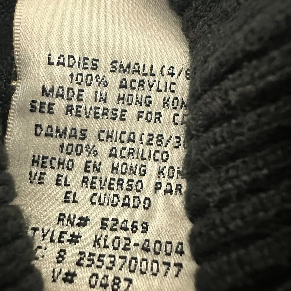 Kathie Lee Collection Vintage Womens Black Sleeveless Turtleneck Sweater Size S - Image 5