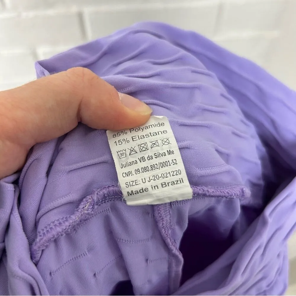 BootybyBrabants Lilac Croco Skin High Rise Leggings OS - Image 3