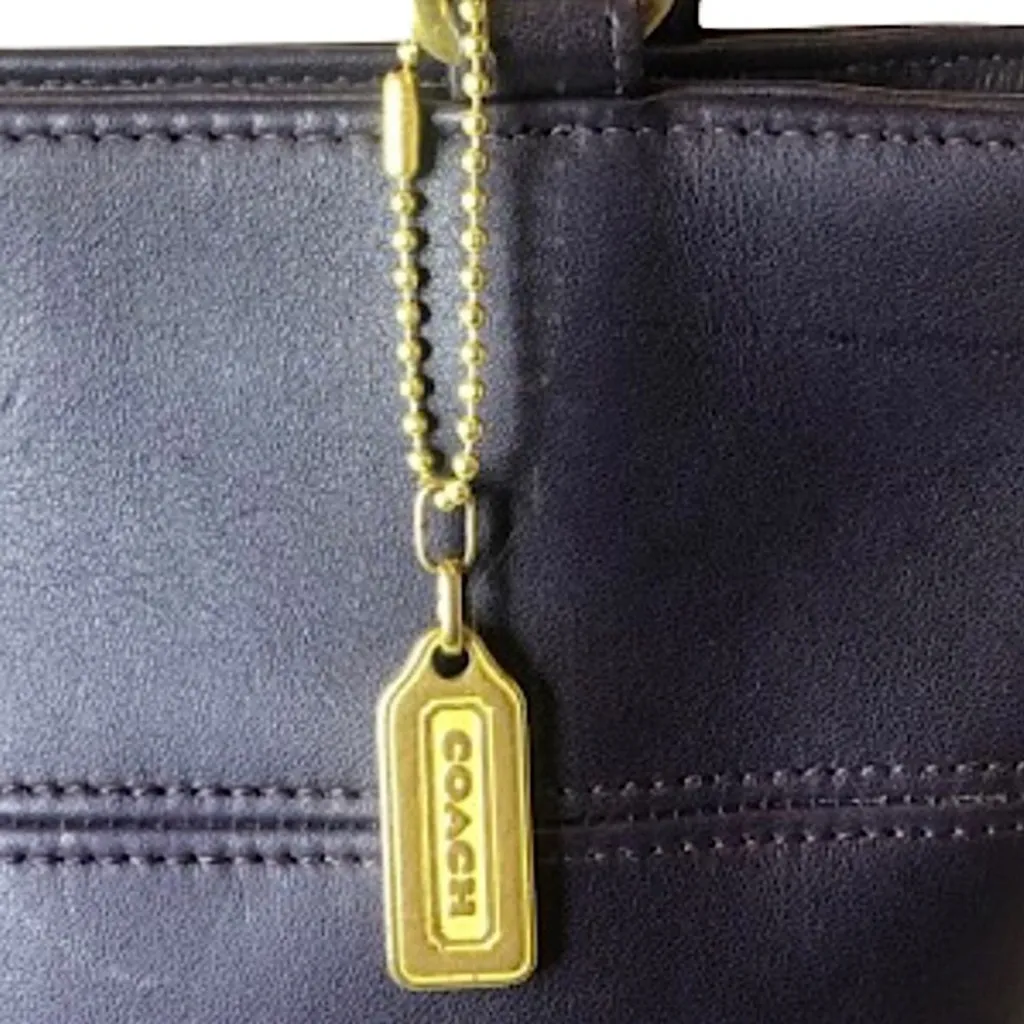 Vintage COACH TRIBECA Purple Glove Tanned Slim Bleeker Bucket Shoulder Bag 9098 - Image 16