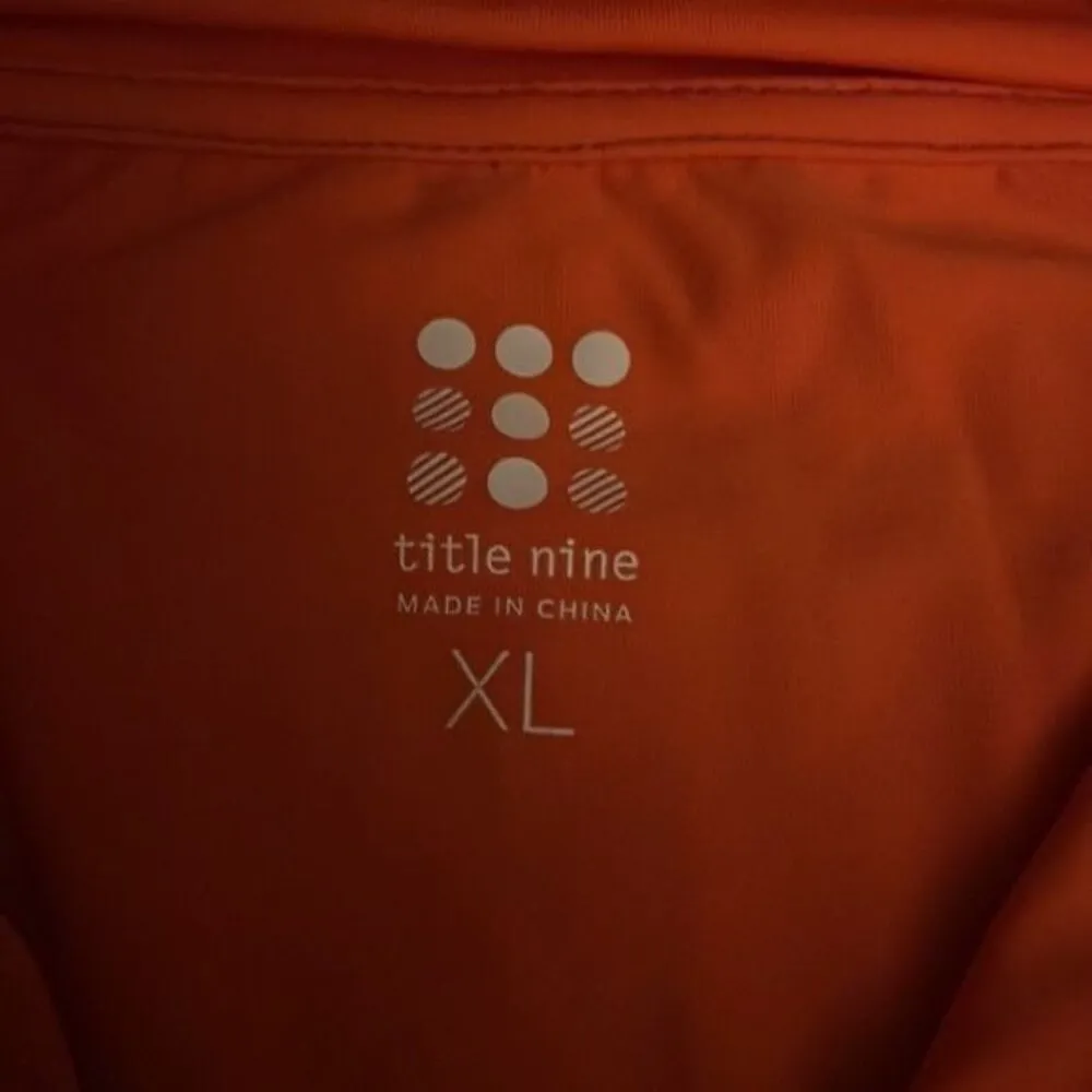 Title Nine Paradigm Orange Long Sleeve Athletic Top Womens XL - Image 7