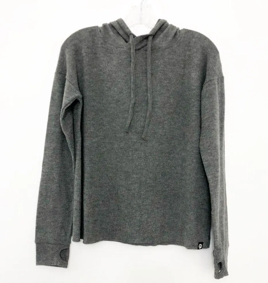 X by Gottex Dream Knit Hoodie Grey Size XS - Image 2