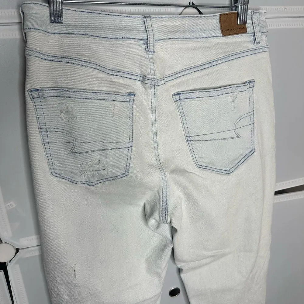 American Eagle Outfitters Mom Jeans Ripped High Waist Size 8 Short - Image 11