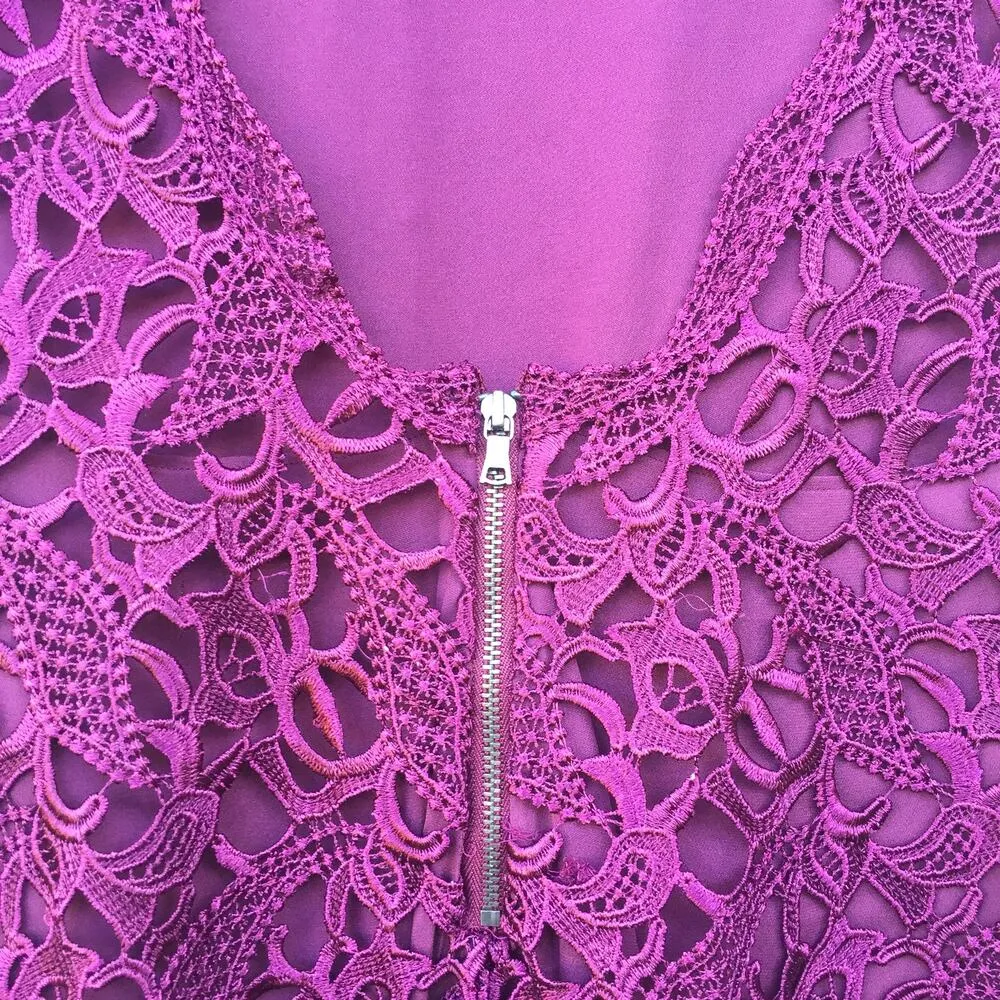 Alice + Olivia Clover Lace Open Back Dress 10 - Image 12