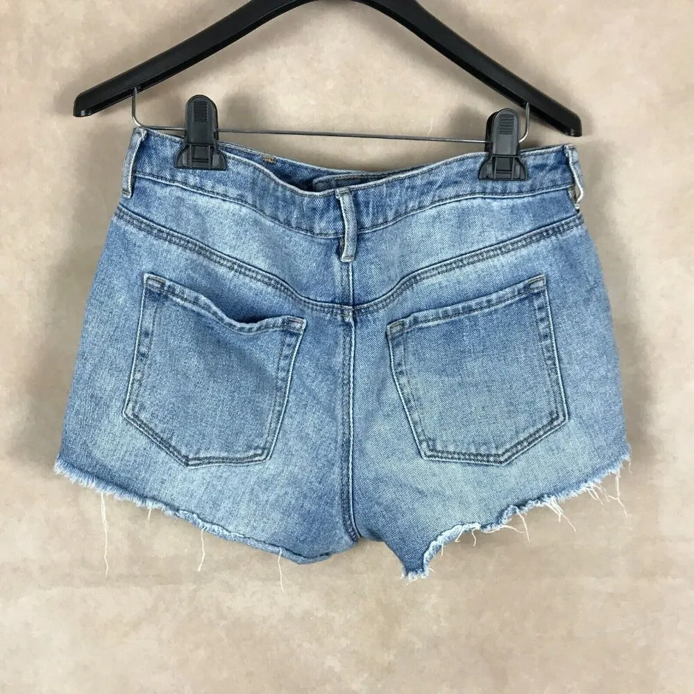 PACSUN High-Rise Cut-off FESTIVAL Denim Jean Shorts 29 - Image 3