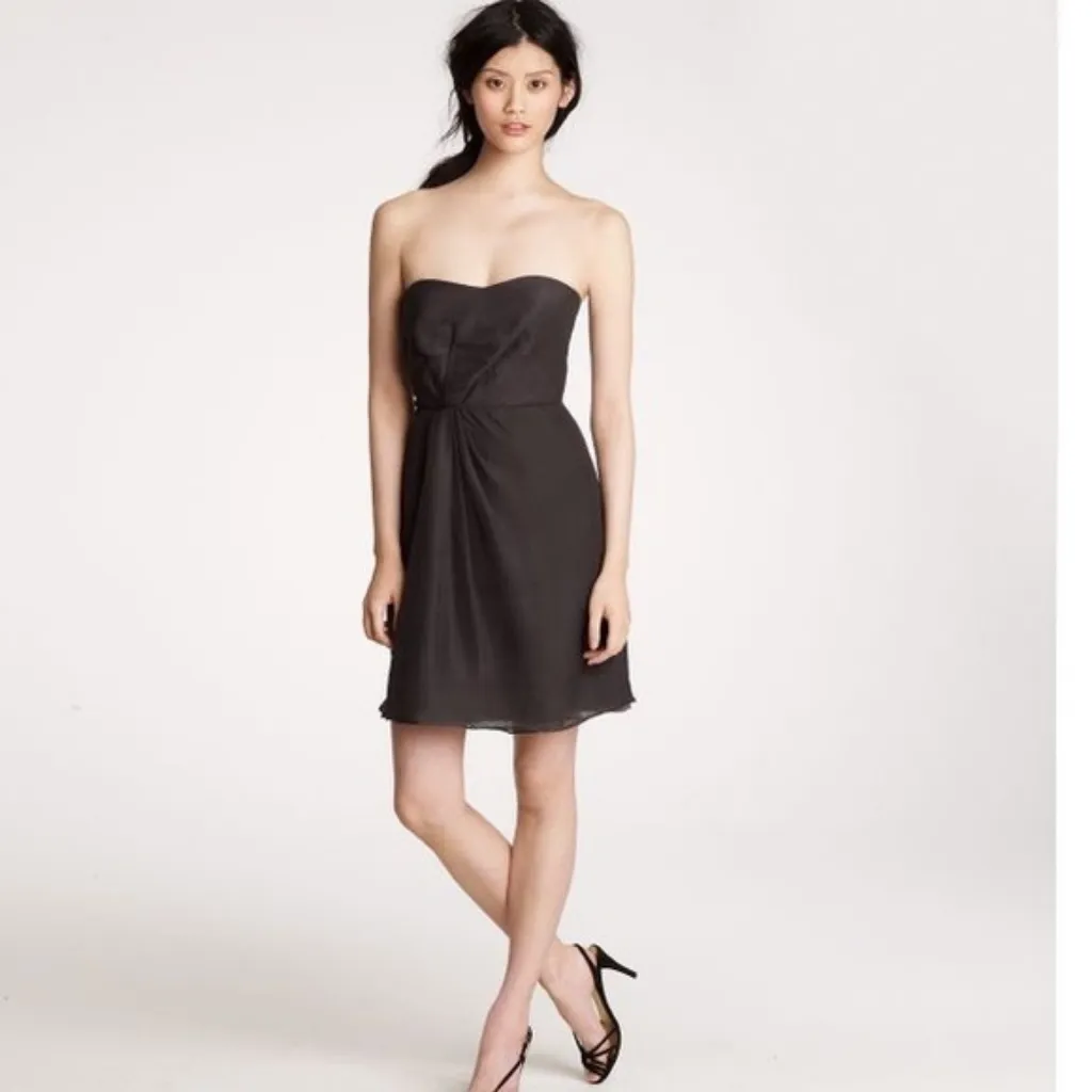 NWOT J.CREW Leona dress in 100% silk chiffon Blue - Image 2