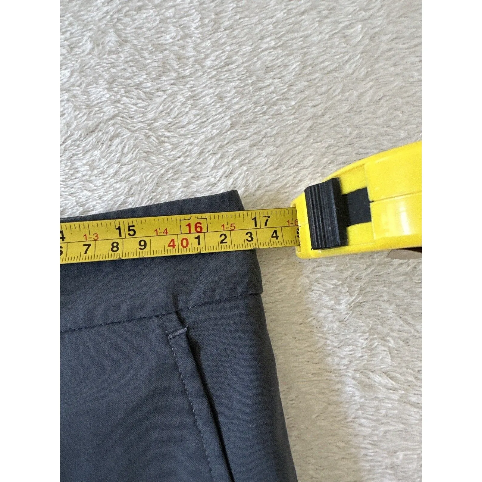 BCBG MaxAzria Women's 2PC Suit Size M/One-Button Jacket Wide Leg Pants Gray Wool - Image 13