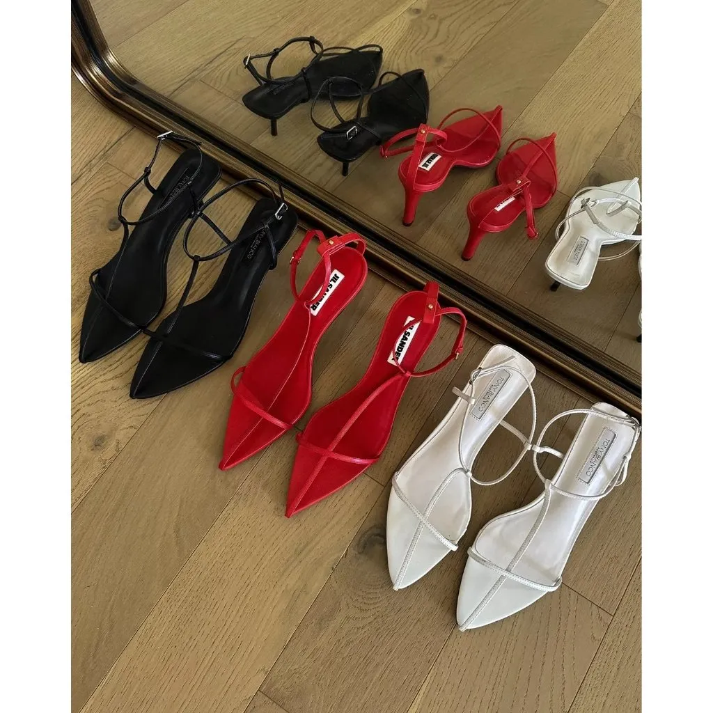 Tony Bianco Fast Heels in Milk Capretto White 7 New with Box Womens Low Sandals - Image 13