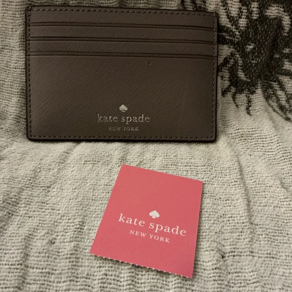 A Rare Vintage Greyish Beige Glitter Sparkling Kate Spade ID Wallet - Image 2