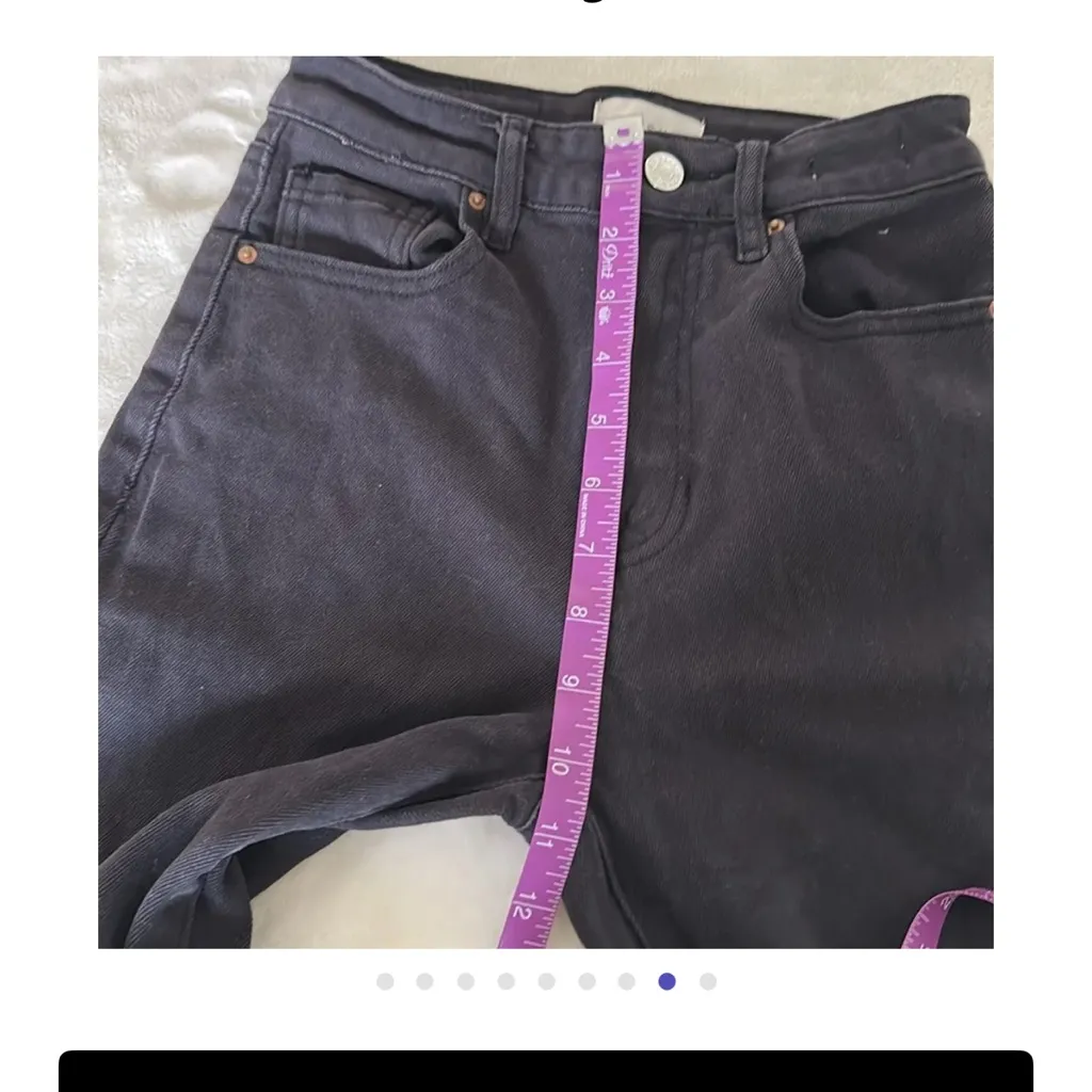 Black Denim Shorts - Image 2