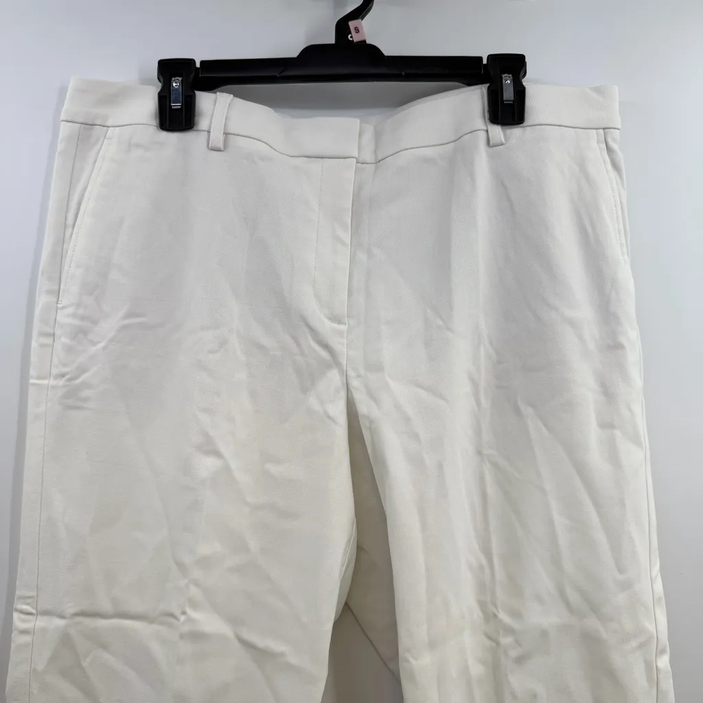 J. Jill Wearever Collection Refined Woven Trousers White 16 MSRP $99 - Image 2