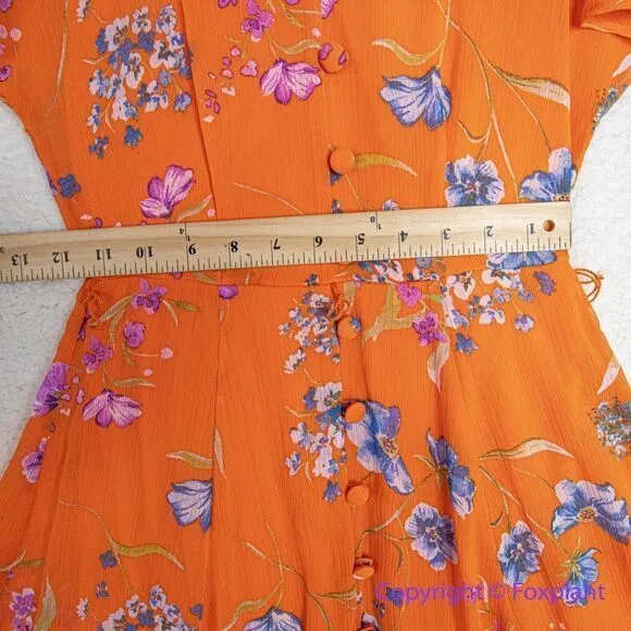 NEW‎ CALVIN KLEIN Women's V-Neck Short-Sleeve Chiffon A-Line Dress - Image 11