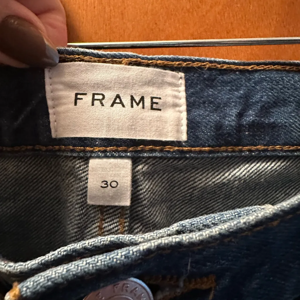 Frame Denim Dark Blue Ankle Jeans - Image 2