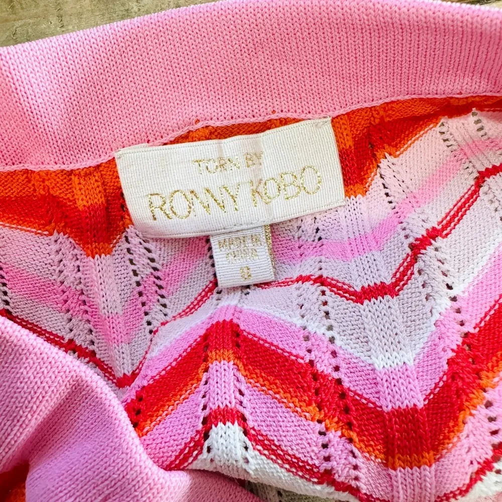 Torn by Ronny Kobo zig zag pink scalloped edge mini skirt - Image 5