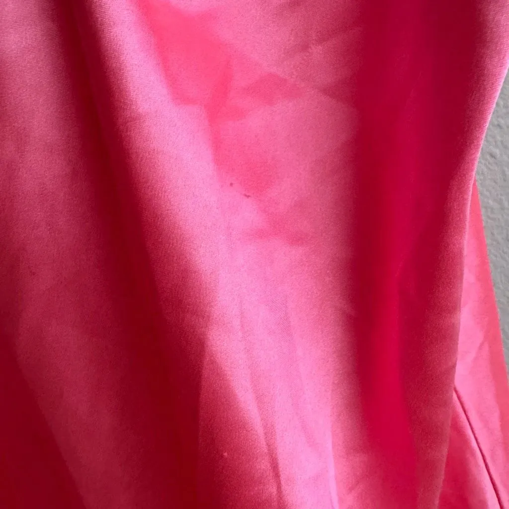 Victoria’s Secret hot pink Fuschia lace sequin detail slip dress size Large - Image 7