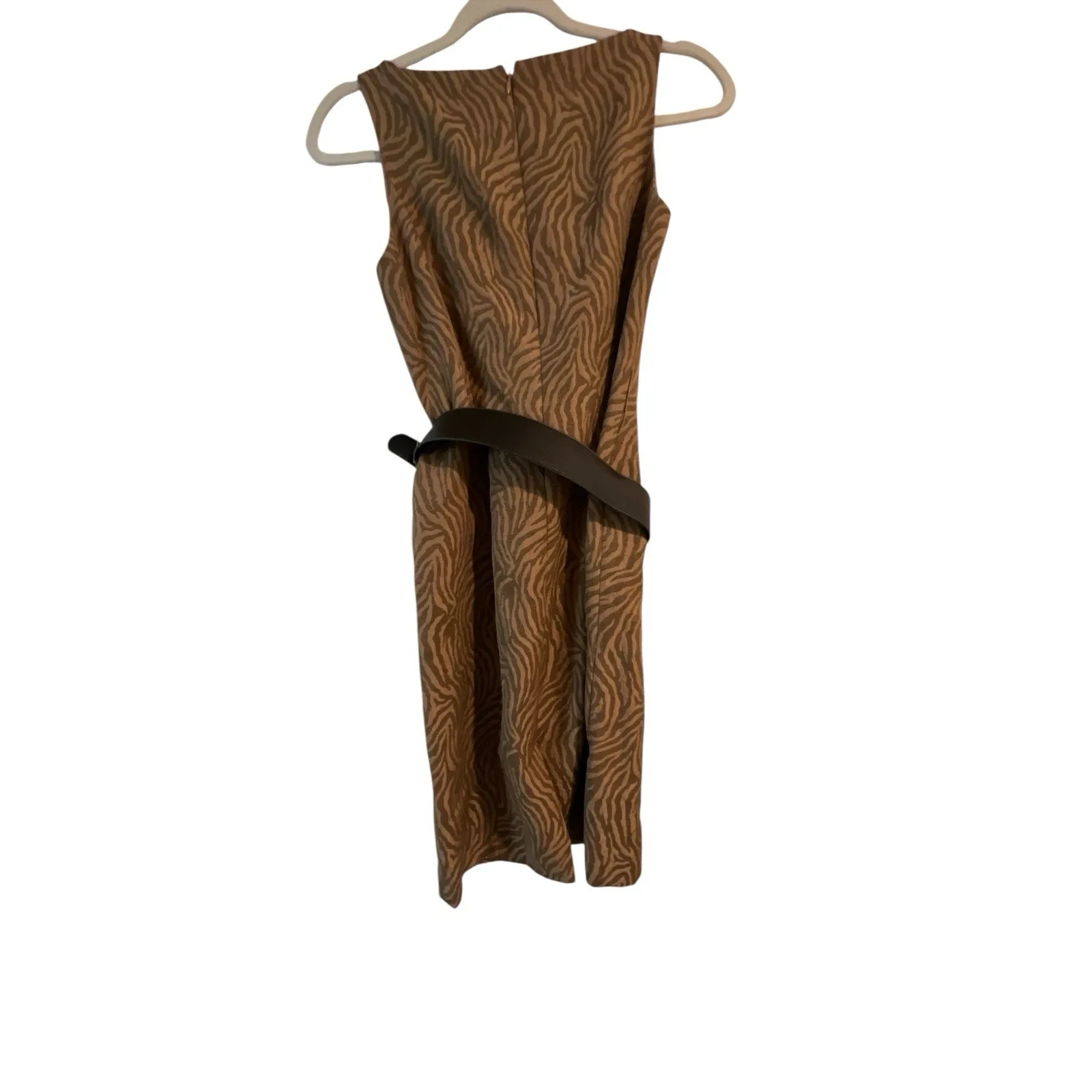 Antonio‎ Melani Zebra Pattern Latte Sheath Dress Size 0 - Image 3