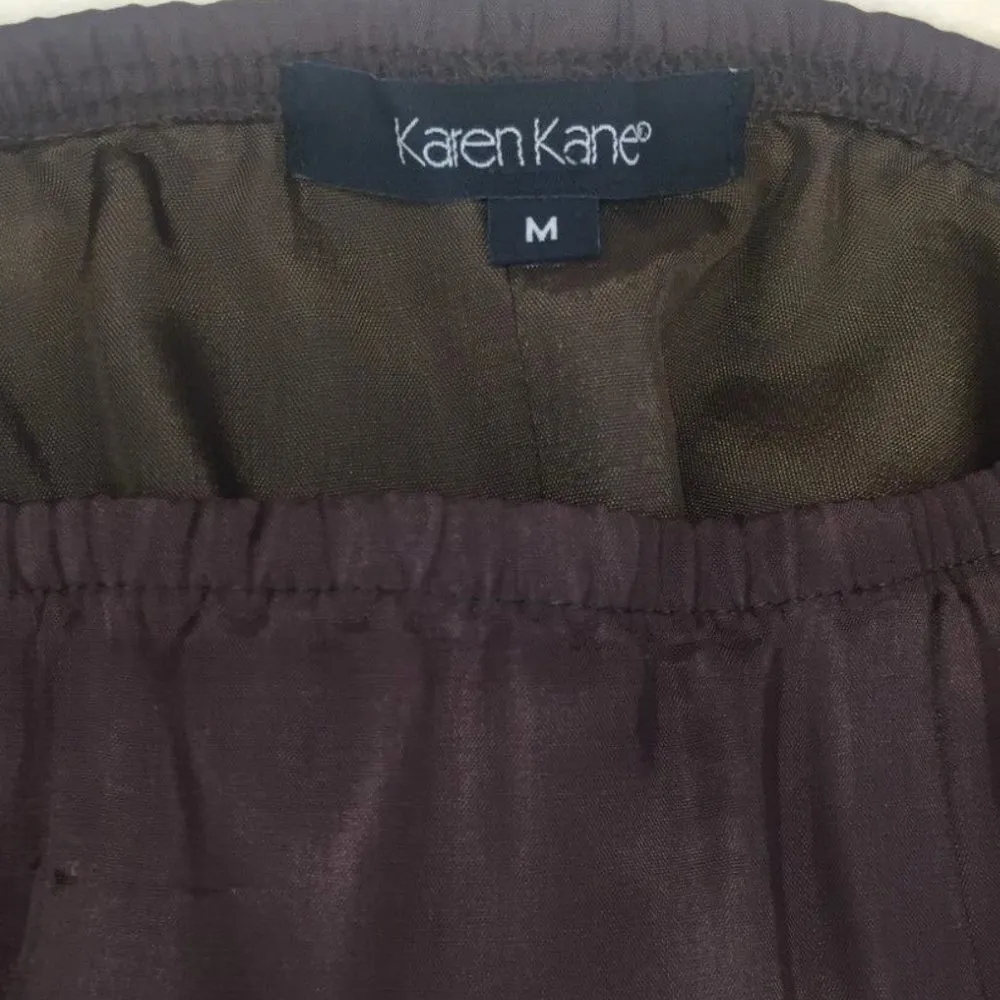 Karen Kane BOHO Midi Skirt with Elastic Waist Women's M Brown - Image 3