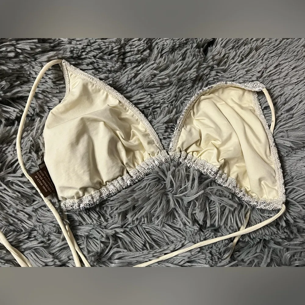 Inca Women’s Sequin Bikini Top Size Large EUC - Image 6