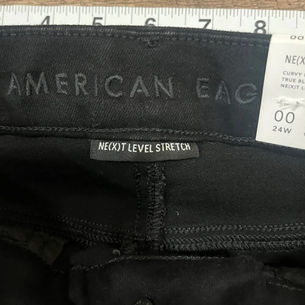 American Eagle Curvy Hi Rise Jegging Black Womens 00 Next Level Stretch Small - Image 6