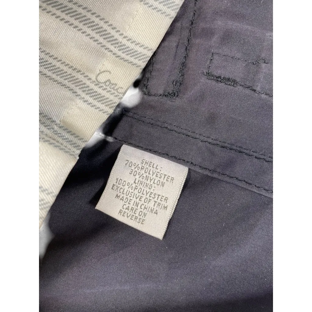 Coach Womans Black Hooded Rain Trench Jacket Coat size XS SKU 9265 - Image 11