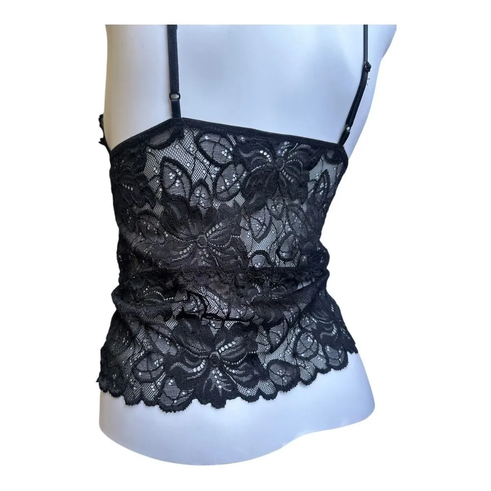Vntg old navy y2k  intimates medium black lace cami​ - Image 3