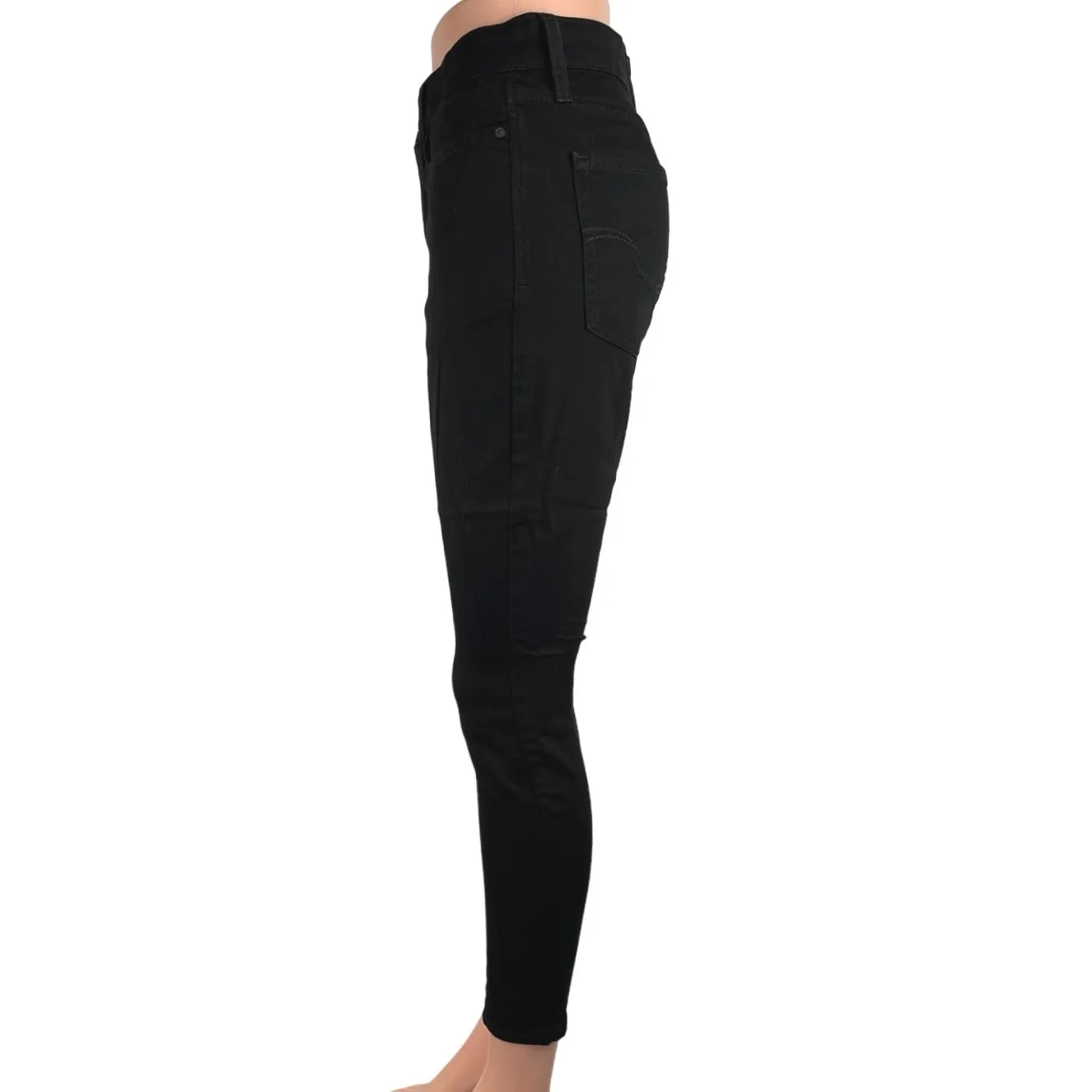 Levi's Gold Black Mid Rise Stretch Skinny Ankle Denim Jeans  Levi Strauss Sz 28 - Image 2