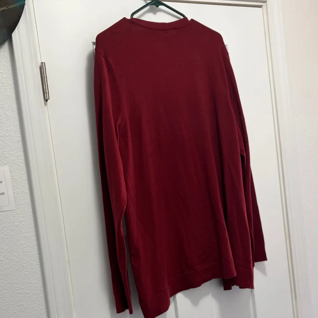 Style & Co Burgundy Open Cardigan - Image 4