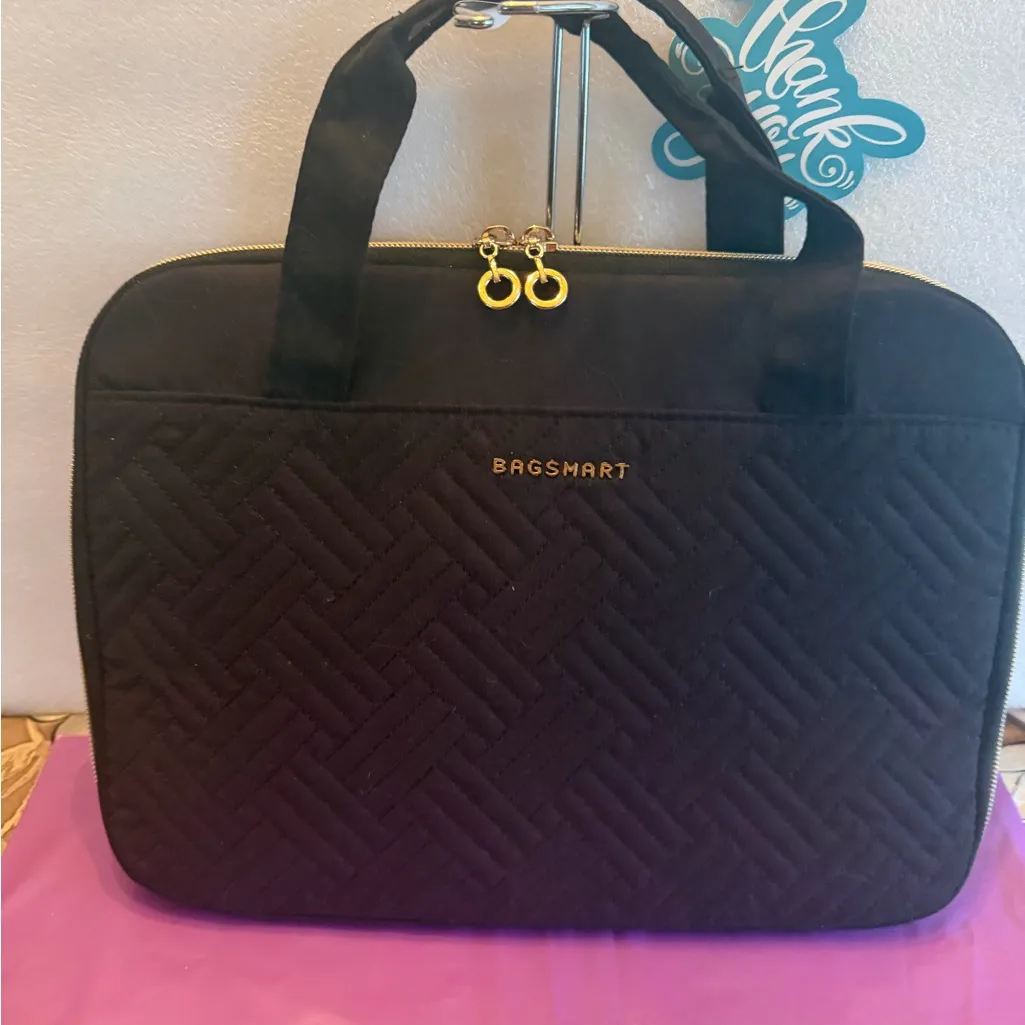 BAGSMART Black Quilted Women's Tote - Image 6