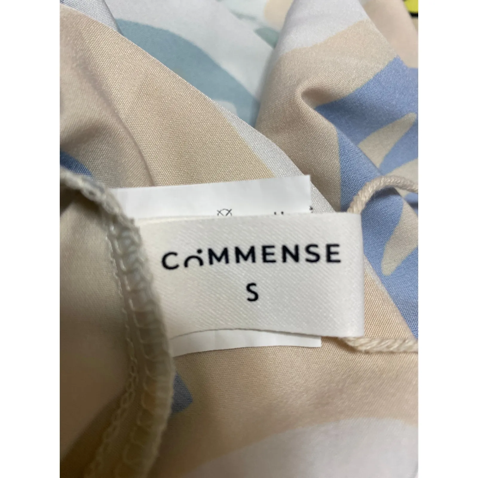 Commense Soleil Sun Multicolor Abstract Sleeveless Empire A Line Midi Dress S - Image 4