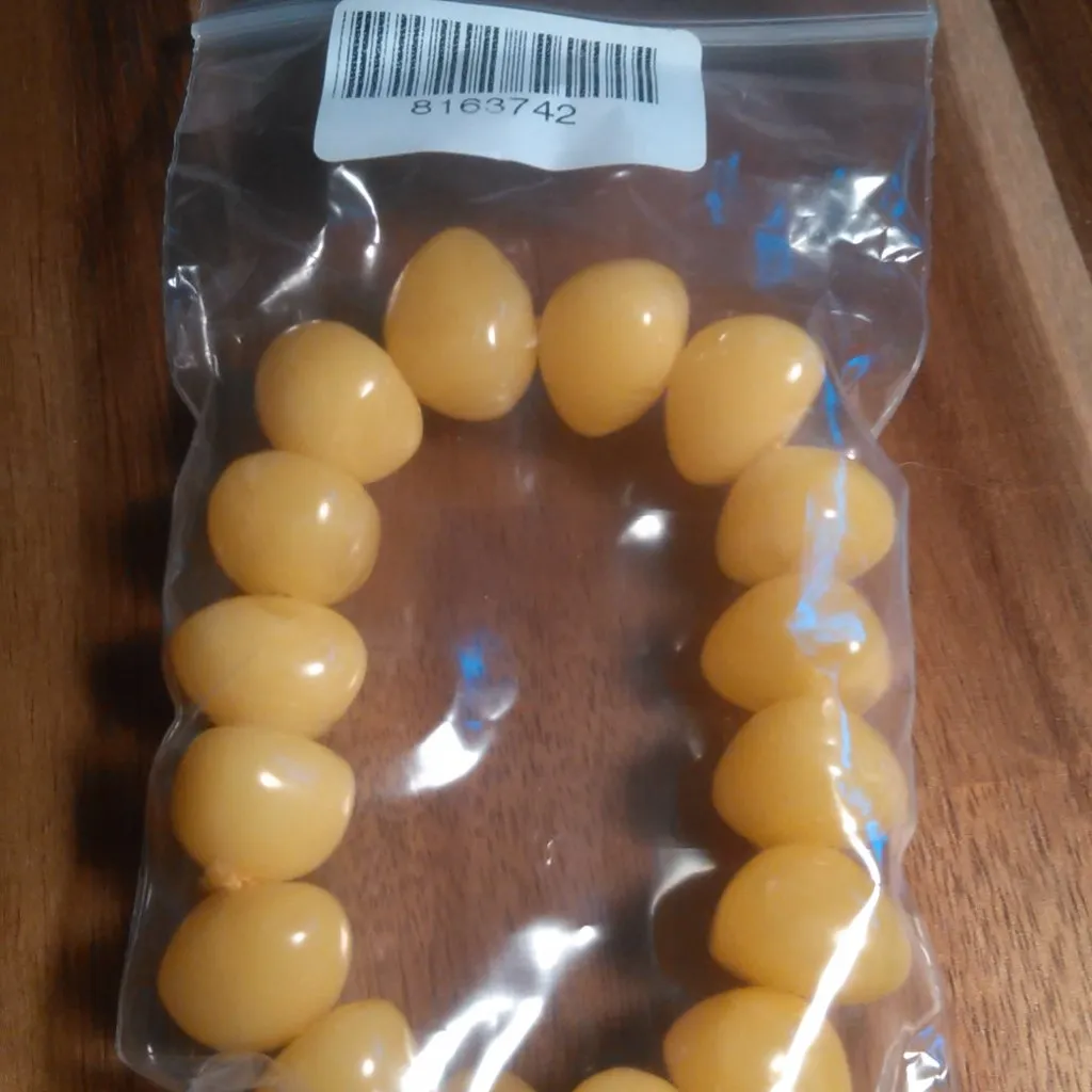 Lab Created Light Amber Nuggets Stretch Bracelet - Image 11