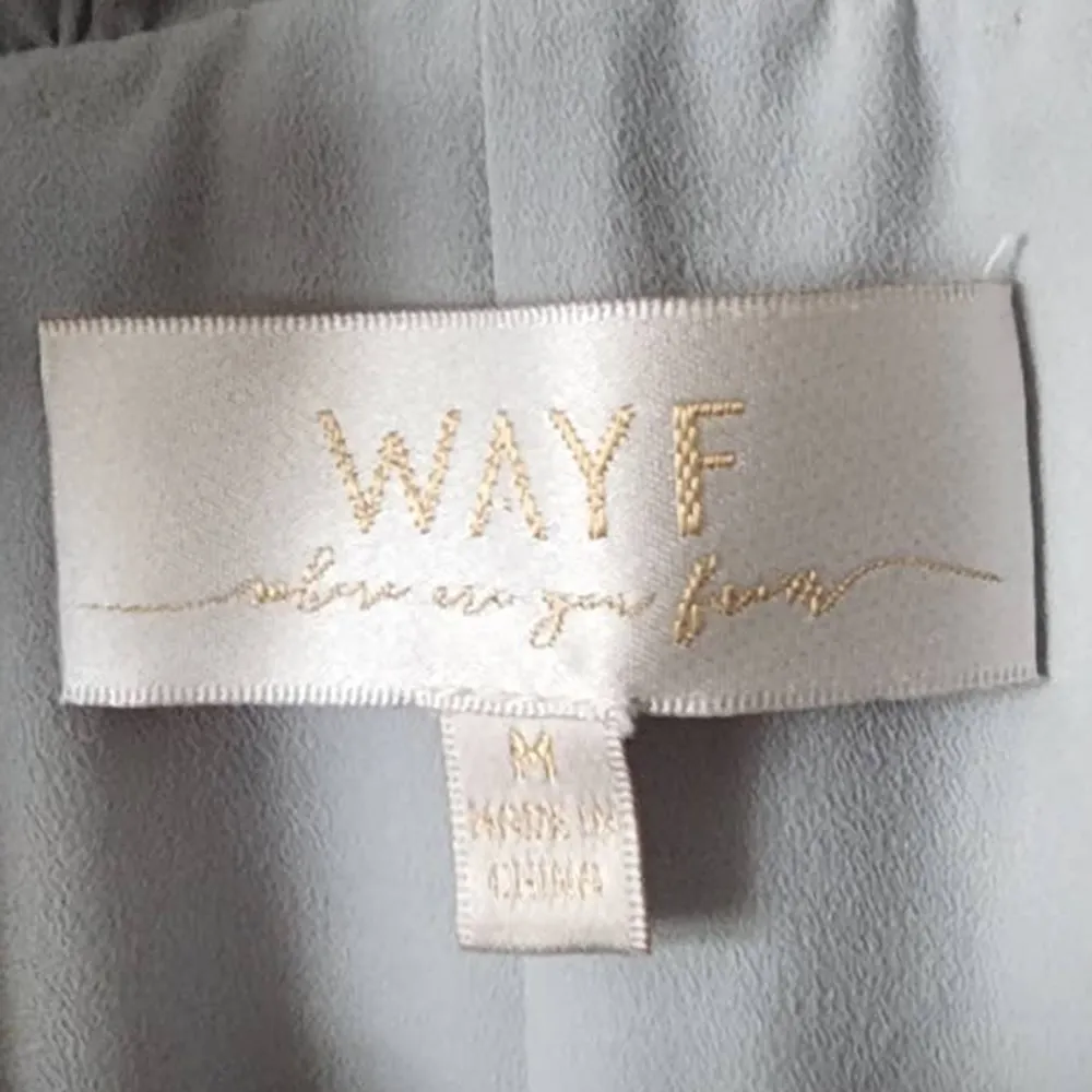 WAYF Jamie Ruffle Wrap Gown Dress Ocean Mist Blue Medium NWOT - Image 5