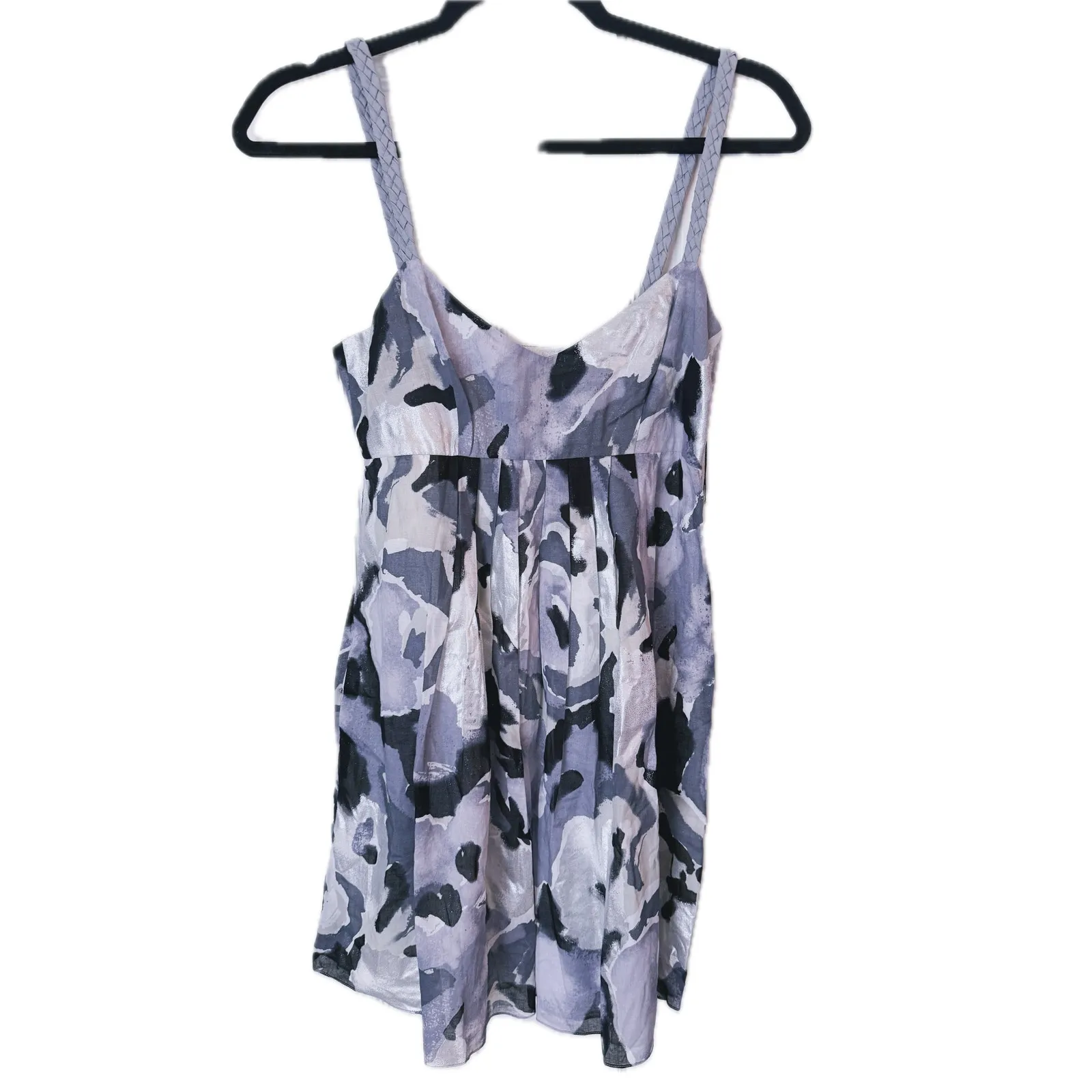 NWT Susana Monaco Artsy Babydoll Floral Mini Dress 4 Whimsigoth Y2K Abstract - Image 2