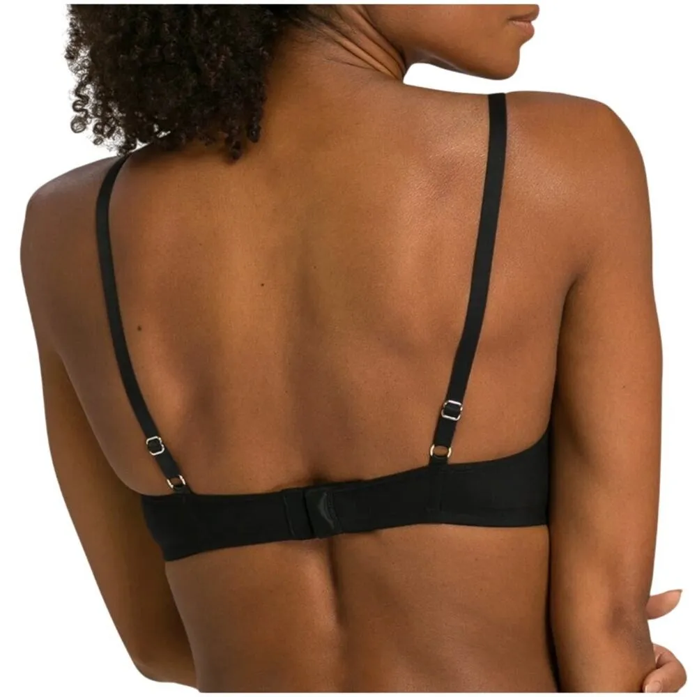 Hanro CottonLace Spacer Soft Cup Bra in Black, Size 34C​ Black - Image 3