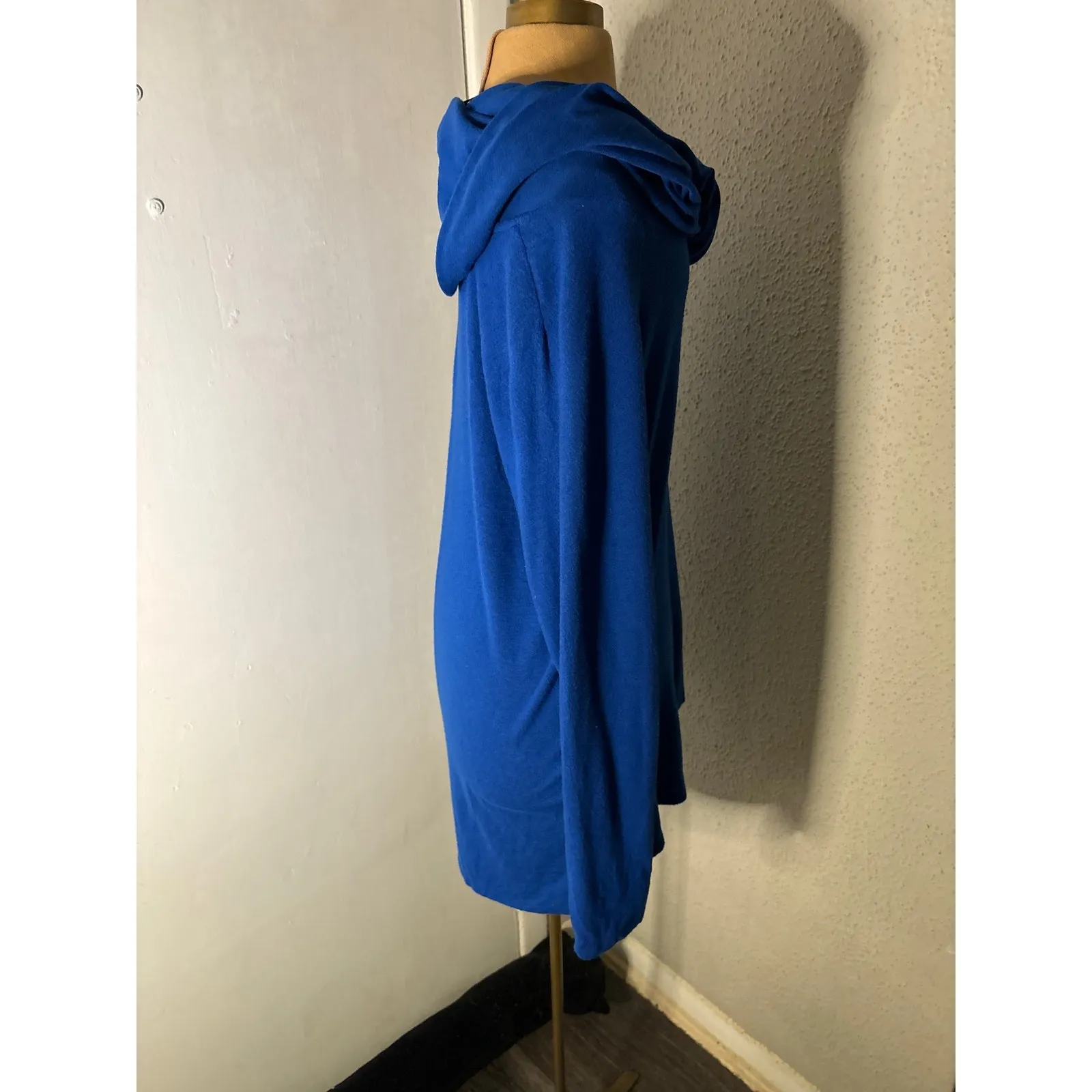 Gibson Blue Slouch Turtleneck Cowl Neck High Low Sweater M NEW Cozy Comfy Boho - Image 6