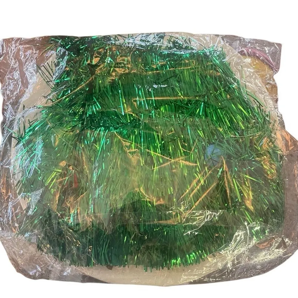 LAST ONE!!! Christmas Tree Novelty Party Hat Green Tinsel Star Topper Adult - Image 8