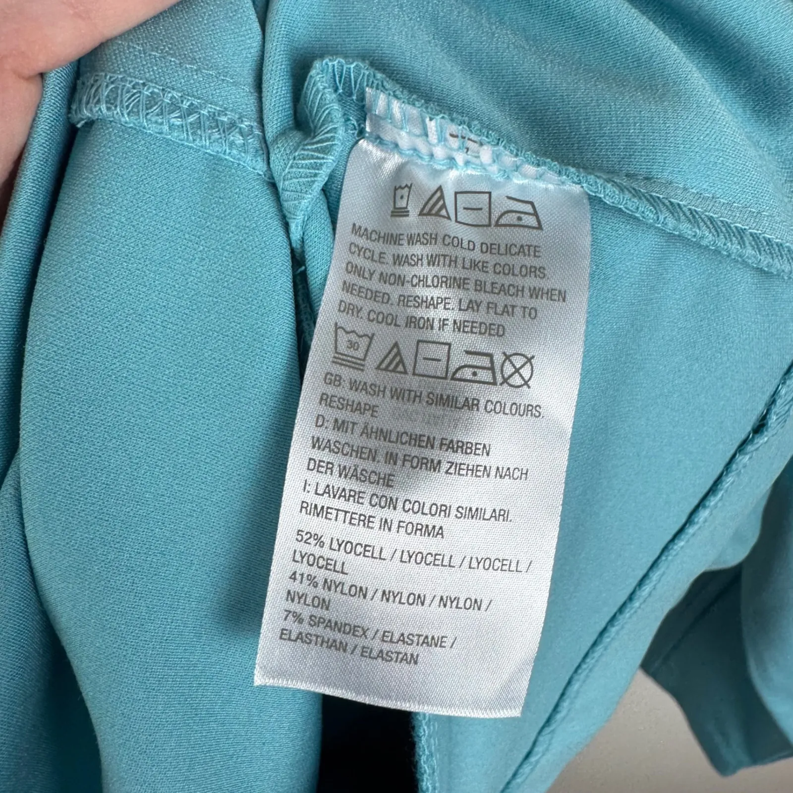 Elements‎ Isaac Mizrahi Live! Knit Cardigan Blazer Aqua Blue Travel Office Chic - Image 8