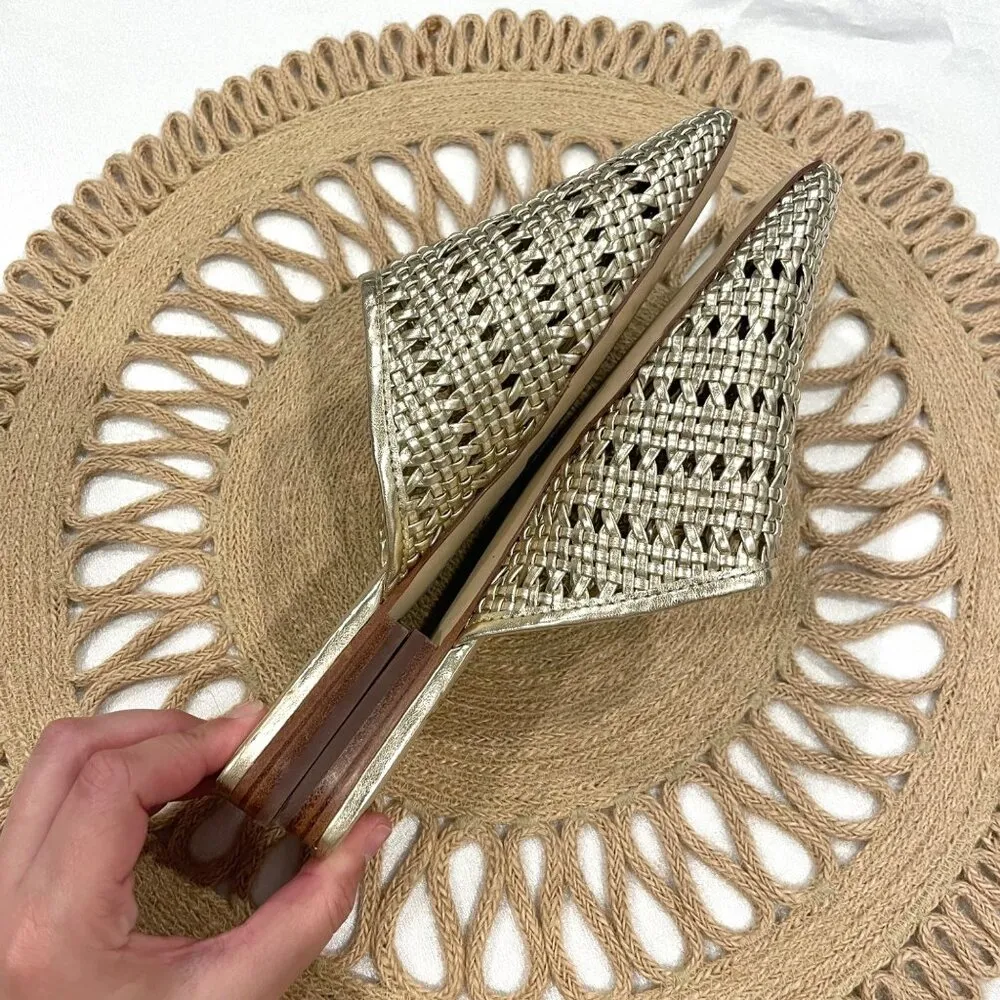 Sam Edelman Leona Mule Gold Metallic Flat Size 6.5 - Image 7