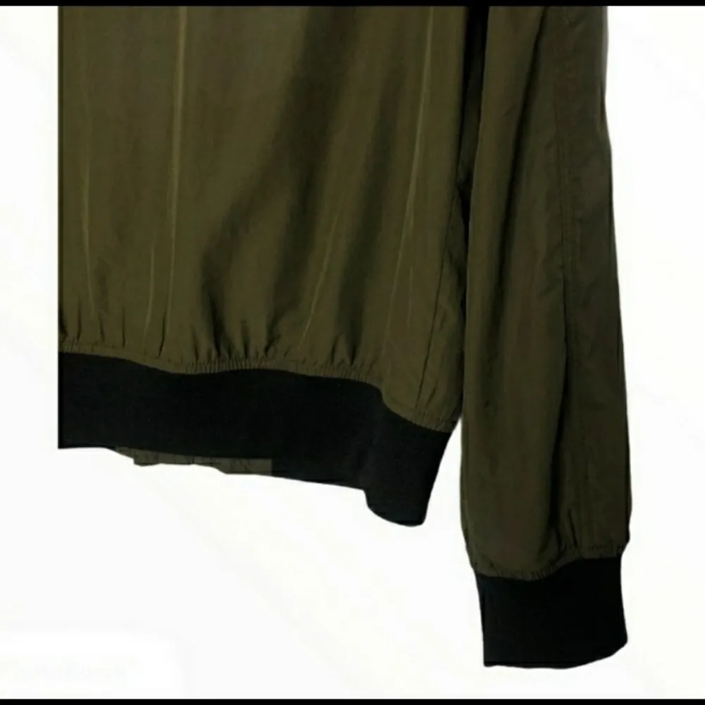 Zara Green Lightweight Bomber Jacket - Image 7