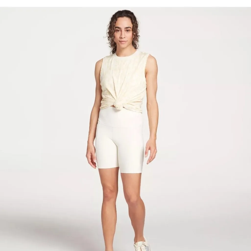 CALIA Carrie Underwood Everyday Boyfriend Tank Top Frosted Lemon animal print S Yellow - Image 3