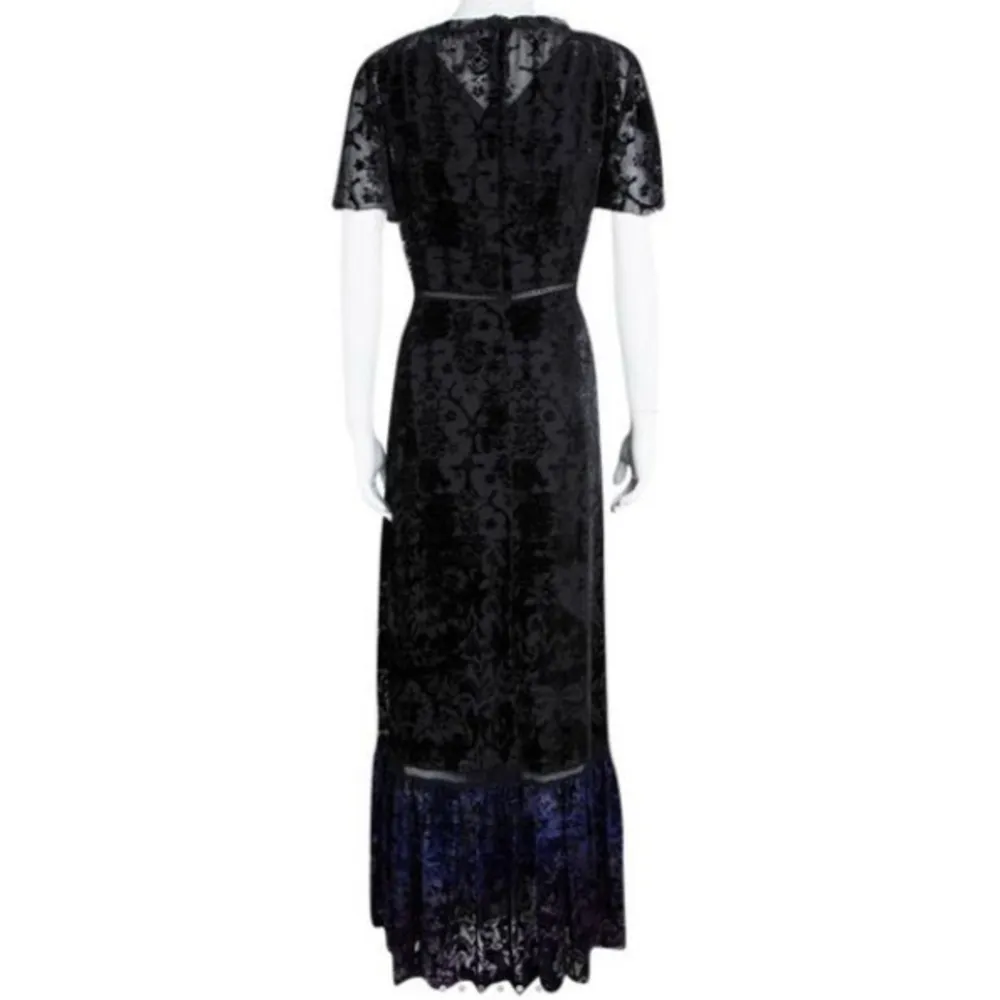 Elie Tahari Charlize Velvet Burnout Maxi Dress 6 - Image 3